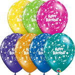 Qualatex Latex 11" Round Birthday Sparkling Balloons Latex Balloons (50 pack)