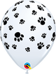 11″ Dog Paw Prints-A-Round Balloons (50 pack)