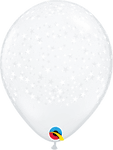 Qualatex Latex 11" Round Stars-a-Round Balloons (50 pack)