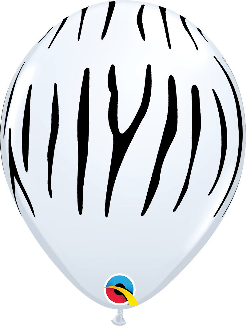Zebra Stripped Balloons Neon Blue Zebra Print Balloons | Sweet 16