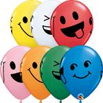 Qualatex Latex 11" Smiley Faces Latex Balloons (50 pack)