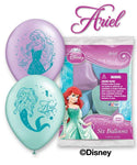 12″ Ariel Latex Balloons 6 Count