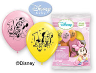 Qualatex Latex 12" Minnie 1st Birthday Latex Balloons 6 Count