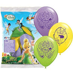 12" Tinkerbell and Fairies Latex Balloons 6 Count