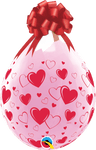 Qualatex Latex 18" Round Stuffing Hearts & Hearts-A-Round Balloons (25)