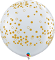 3' Round Confetti Dots-A-Round Balloons (2 pack)