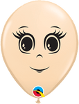 Qualatex Latex 5" Feminine Face Latex Balloon (100 pack)