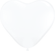 6″ Globos de Látex con Corazón de Diamante Transparente (100)
