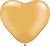 Qualatex Latex 6″ Gold Heart Latex Balloons (100)