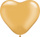 Globos de látex de corazón dorado de 6″ (100 unidades)