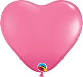 Qualatex Latex 6″ Rose Heart Latex Balloons (100 Count)