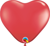 Qualatex Latex 6″ Ruby Red Heart Latex Balloons (100)