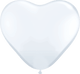 6″ White Heart Latex Balloons (100 Count)
