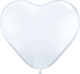 Globos de látex de corazón blanco de 6″ (100 unidades)