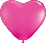 Qualatex Latex 6″ Wild Berry Heart Latex Balloons (100)
