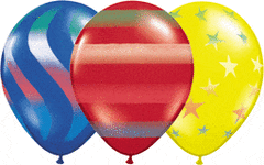 Qualatex Latex Assorted Sprays Jewel 11″ Latex Balloons (50)