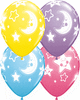 Globos Latex Baby Moon &amp; Stars 11″ (50)