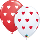 Big Hearts Red & White 11″ Latex Balloons (50 Count)