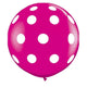 Big Polka Dots Wild Berry 36″ Latex Balloons (2 count)