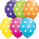 Surtido tropical Big Stars Globos de látex de 11″ (50 unidades)