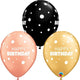 Cumpleaños Big &amp; Little Dots 11″ Globos de látex (50 unidades)