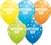 Qualatex Latex Birthday Boy Assorted 11″ Latex Balloons (50)