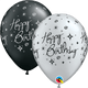 Cumpleaños Elegante Sparkles &amp; Swirls Globos de látex de 11″ (50 unidades)