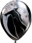 Qualatex Latex Black & White SuperAgate 11″ Latex Balloons (100)