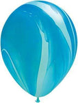 Qualatex Latex Blue Rainbow SuperAgate 11″ Latex Balloons (25)