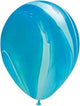 Blue Rainbow SuperAgate 11″ Latex Balloons (25)