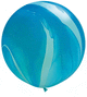 Blue Rainbow SuperAgate 30″ Latex Balloons (2 count)