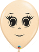 Blush Feminine Face 16″ Latex Balloons (50 count)