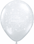 Qualatex Latex Clear Mis Quince Años-A-Round 11″ Latex Balloons (50 count)