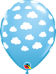 Powder Blue with Clouds Print 11″ Latex Balloons (50 count)