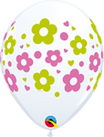 Qualatex Latex Daisies Flower Printed 11" Latex Balloons (50 count)