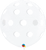 Globos de látex Diamond Clear Big Polka Dots-A-Round de 36″ (2 unidades)