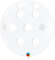 Globos de látex Diamond Clear Big Polka Dots-A-Round de 36″ (2 unidades)