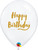 Qualatex Latex Diamond Clear Birthday Brush Script 11″ Latex Balloons (50 count)