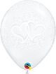 Diamond Clear Entwined Hearts 11″ Latex Balloons (50 count)