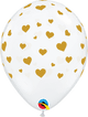 Diamond Clear Random Hearts-A-Round Globos de látex de 11″ (50 unidades)