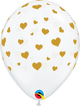 Diamond Clear Random Hearts-A-Round 11″ Latex Balloons (50 count)