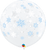 Qualatex Latex Diamond Clear Winter Snowflakes 3′ Latex Balloons (2 count)