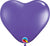 Qualatex Latex Fashion Purple Violet Heart 6″ Latex Balloons (100 count)