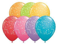 Qualatex Latex Festive Assortment Stars-A-Round 11″ Latex Balloons (50 count)