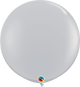Gray 36″ Latex Balloons (2 count)