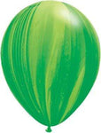 Qualatex Latex Green Rainbow SuperAgate 11″ Latex Balloons (25)