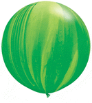 Qualatex Latex Green Rainbow SuperAgate 30″ Latex Balloons (2 count)