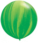 Globos de látex Green Rainbow SuperAgate de 30″ (2 unidades)