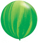 Green Rainbow SuperAgate 30″ Latex Balloons (2 count)