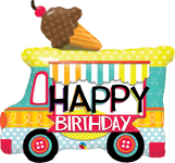 Happy Birthday Ice Cream Truck 36″ Foil Balloon
